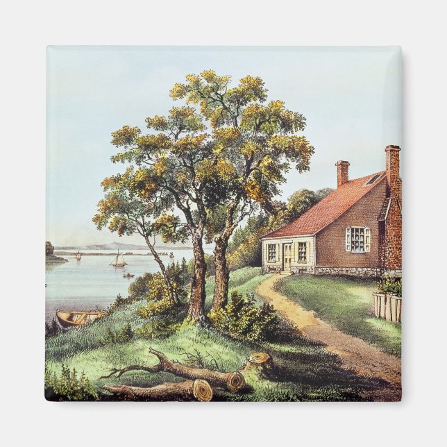 Washingtons födelseort i Bridges Bäck Magnet (Framsidan)