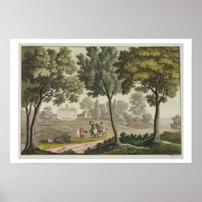 Washingtons hus på berget Vernon, från Le Costu Poster (Framsidan)