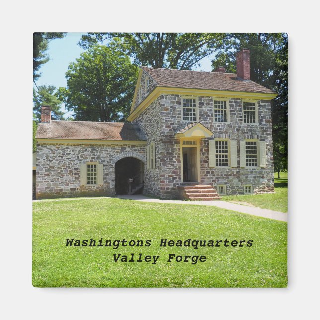 Washingtons huvudkontor i Valley Forge Magnet (Framsidan)