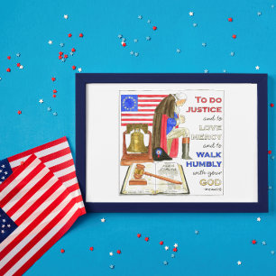 Washingtons patriotiska bön vykort