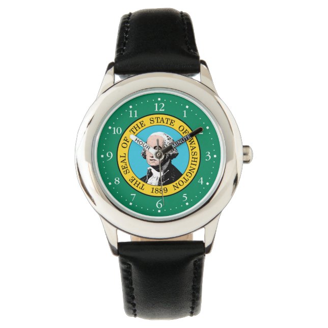Washingtons statsflagga armbandsur (Framsida)