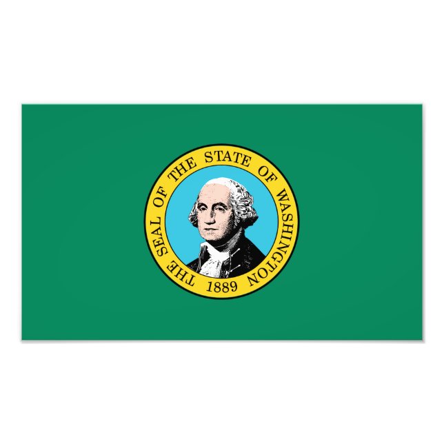 Washingtons statsflagga fototryck (Framsidan)