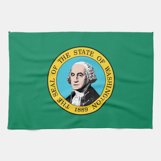 Washingtons statsflagga kökshandduk (Horisontell)