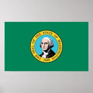 Washingtons statsflagga poster