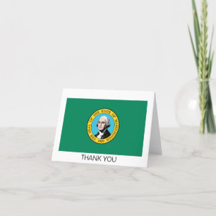 Washingtons statsflagga tack kort