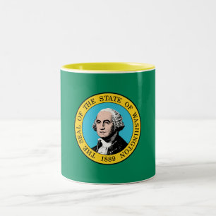 Washingtons statsflagga Två-Tonad mugg