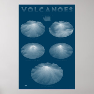 Washingtons Vulkaner Poster