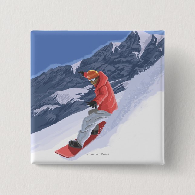 WashingtonSnowboarding Vintage resor Poster Knapp (Framsida)