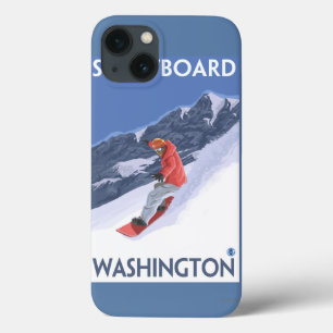 WashingtonSnowboarding vintage resoraffisch