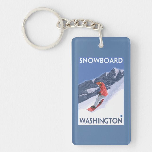 WashingtonSnowboarding vintage resoraffisch (Framsidan)