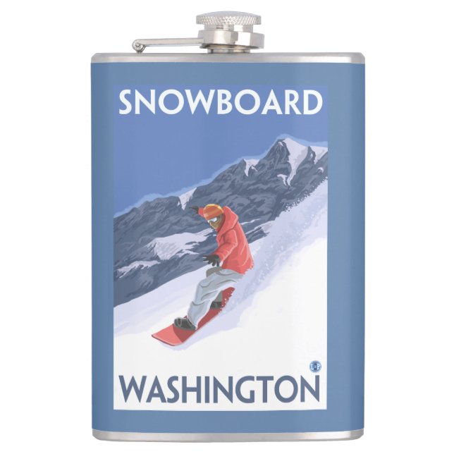 WashingtonSnowboarding vintage resoraffisch Fickplunta (Framsidan)