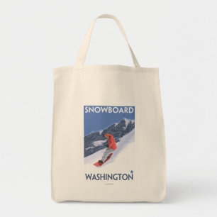 WashingtonSnowboarding vintage resoraffisch Tygkasse