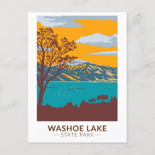 Washoe Sjö State Park Nevada Vintage Vykort