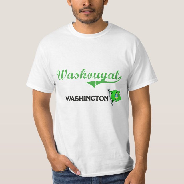 Washougal Washington stadsklassiker Tee Shirt (Framsida)