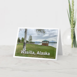 Wasilla Alaska Blank Greeting Card Tack Kort