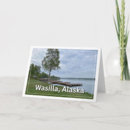 Wasilla Alaska Dock Blank Greeting Card Tack Kort