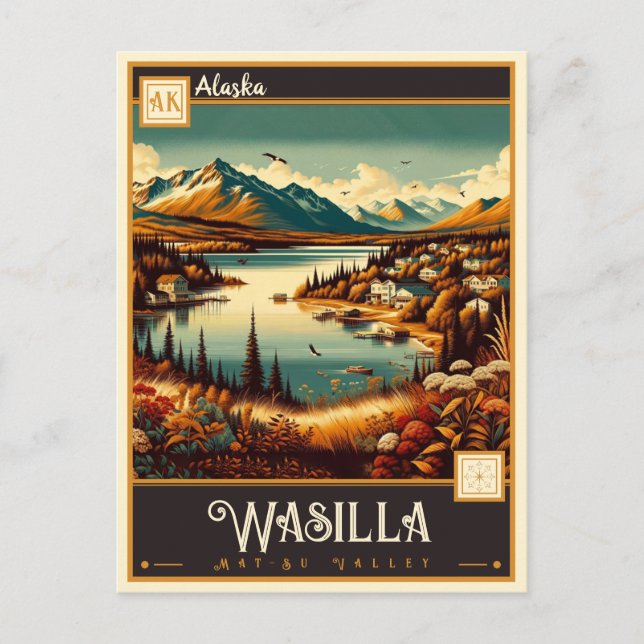 Wasilla, Alaska | VINTAGE Vykort (Framsida)
