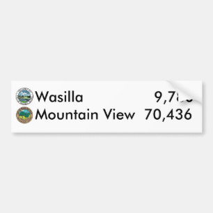 Wasilla vs. berg beskådar bildekal