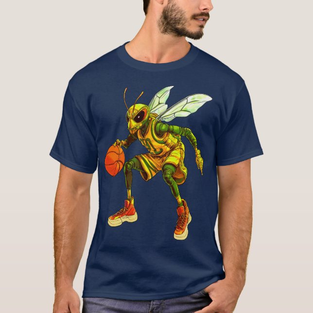 Wasp-basketspelare T-Shirt (Framsida)