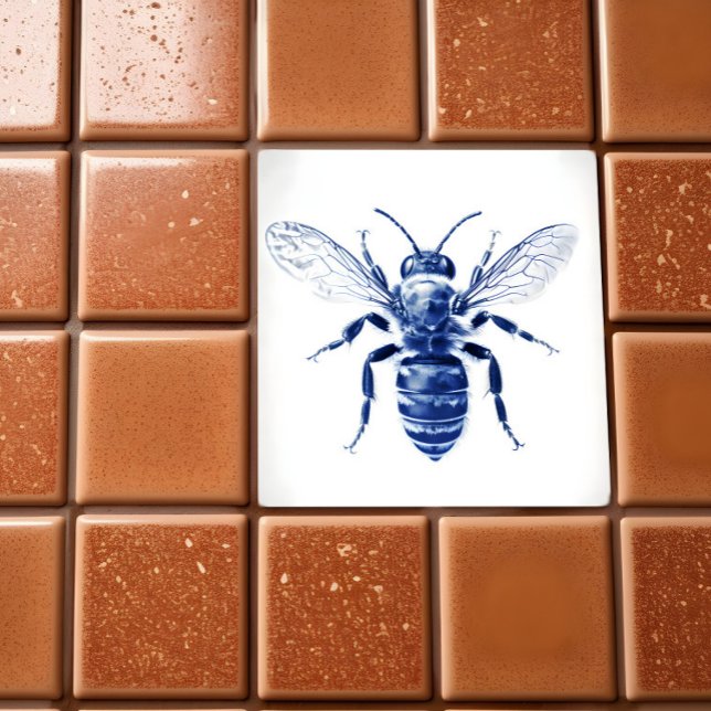 Wasp Faux Cyanotype - Kakelplatta (Skapare uppladdad)