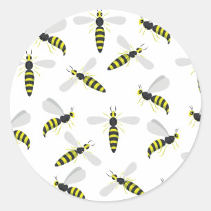 Wasp mönster runt klistermärke