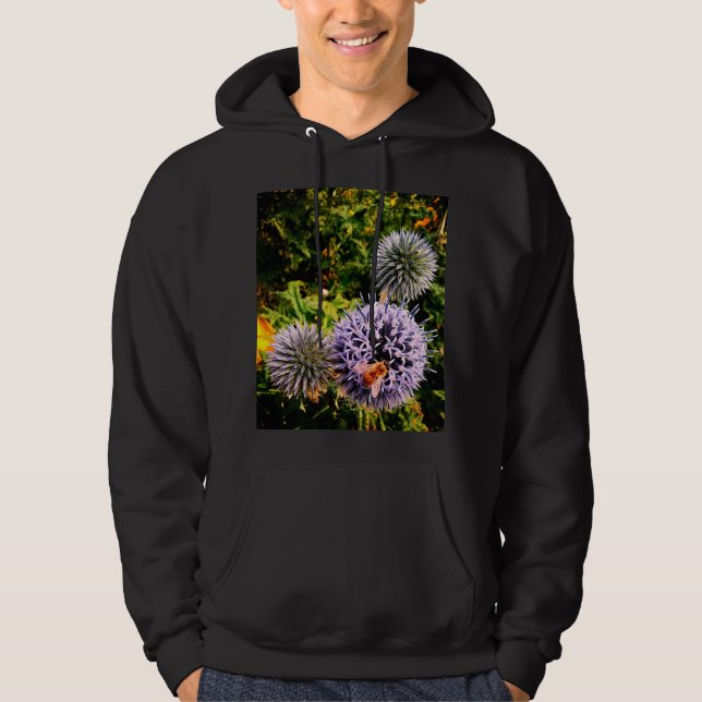 Wasp på blåa blommor hoodie (Framsida)
