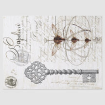 Waspen skrivar Decoupage silkespapperpapper