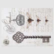 Waspen skrivar Decoupage silkespapperpapper