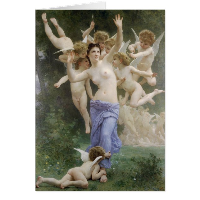 Wasps Nest av Bouguereau Hälsningskort (Framsidan)