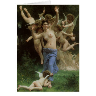 Wasp's Nest av William Adolphe Bouguereau Hälsningskort