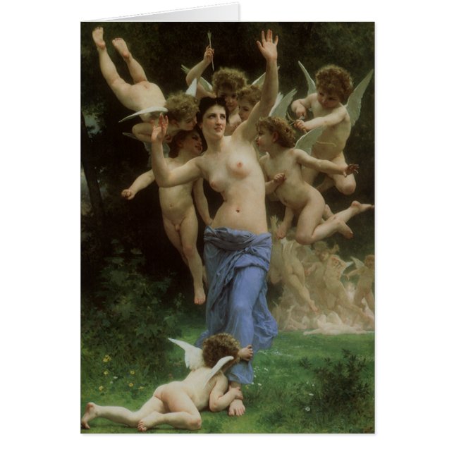 Wasp's Nest av William Adolphe Bouguereau Hälsningskort (Framsidan)