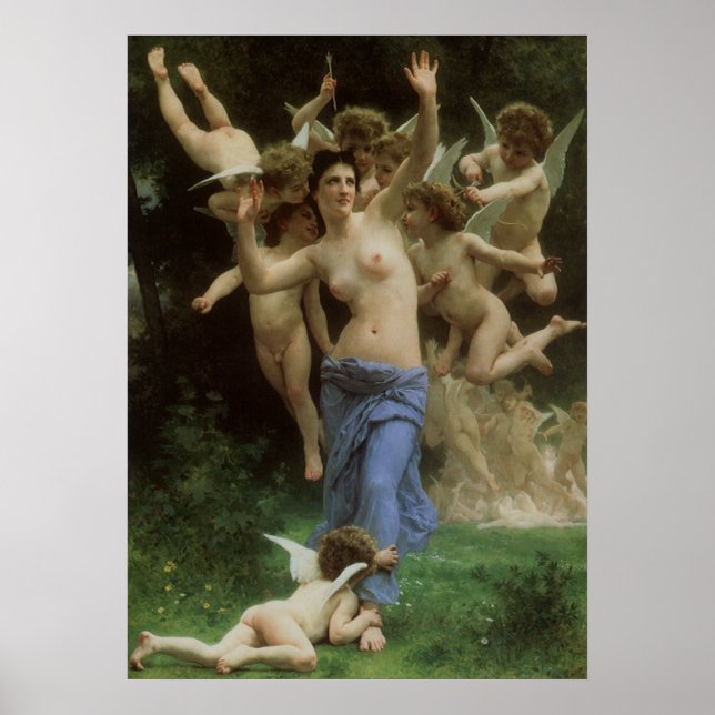 Wasp's Nest av William Adolphe Bouguereau Poster (Framsidan)