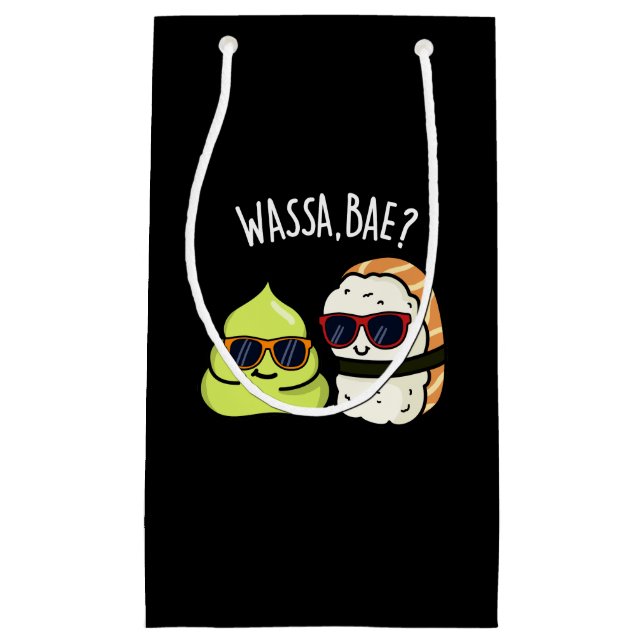 Wassa Bae Funny Food Wasabi Pun Mörk BG (Framsidan)