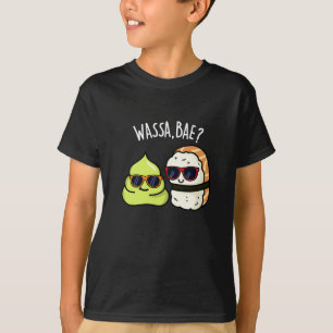 Wassa Bae Funny Food Wasabi Pun Mörk BG T Shirt