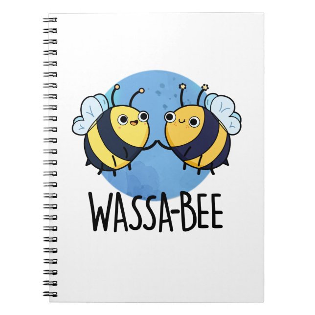 Wassabee Funny Wasabi Bee Pun Anteckningsbok (Framsidan)