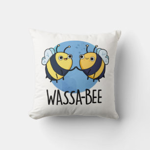 Wassabee Funny Wasabi Bee Pun Kudde