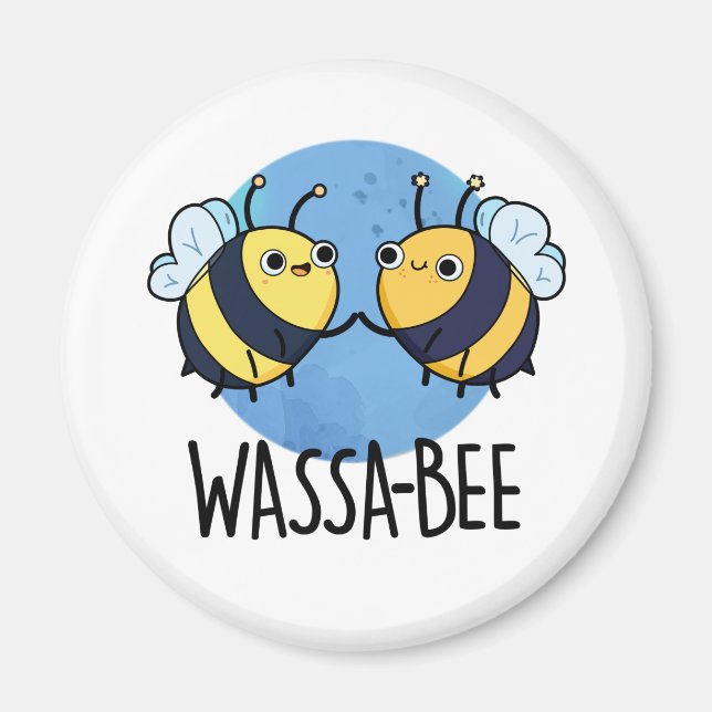 Wassabee Funny Wasabi Bee Pun Magnet (Framsidan)