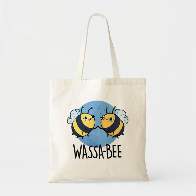 Wassabee Funny Wasabi Bee Pun Tygkasse (Framsidan)