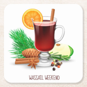Wassail Helg Underlägg Papper Kvadrat