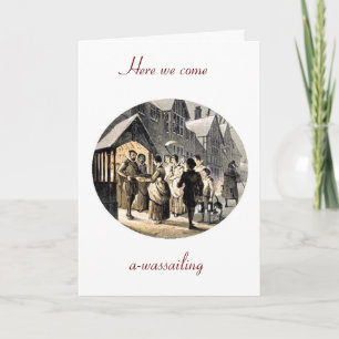 Wassail jul Hälsning Helgkort