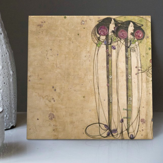 Wassail Mackintosh Art Deco Wall Decor 1/3 Kakelplatta (Skapare uppladdad)