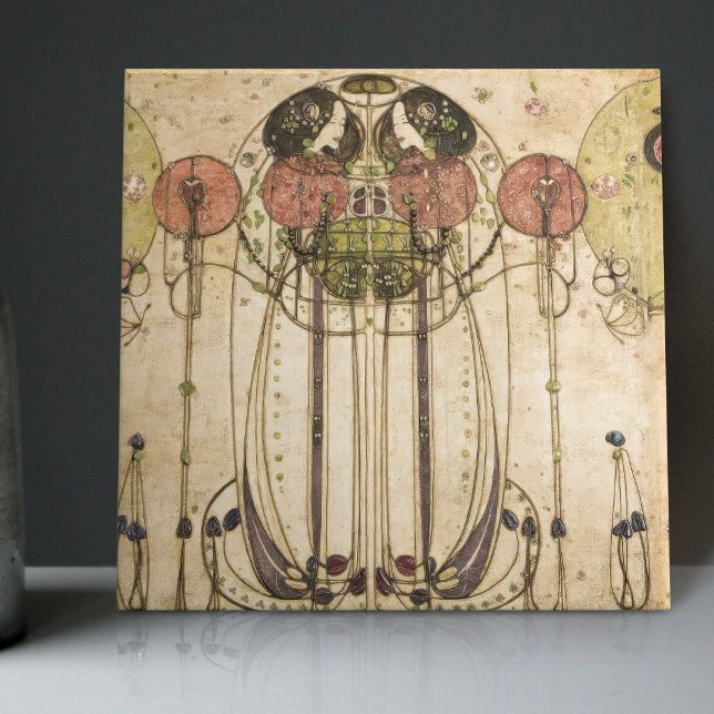 Wassail Mackintosh Art Deco Wall Decor 2/3 Kakelplatta (Skapare uppladdad)