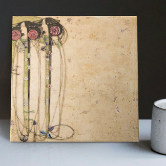 Wassail Mackintosh Art Deco Wall Decor 3/3 Kakelplatta