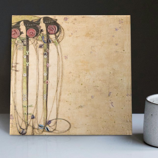 Wassail Mackintosh Art Deco Wall Decor 3/3 Kakelplatta (Skapare uppladdad)