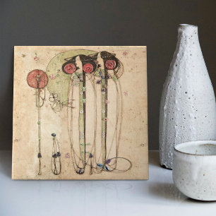 Wassail Mackintosh-muren i Art nouveau Kakelplatta