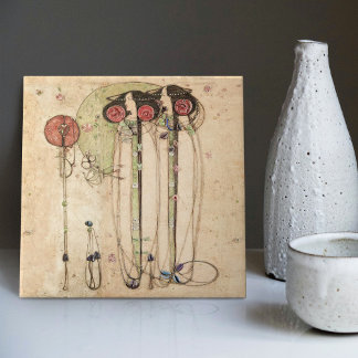 Wassail Mackintosh-muren i Art nouveau Kakelplatta