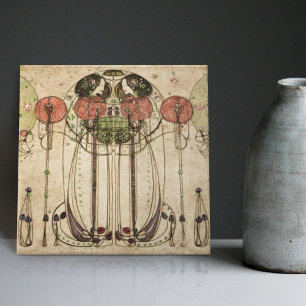 Wassail Mackintosh-muren i Art nouveau Kakelplatta
