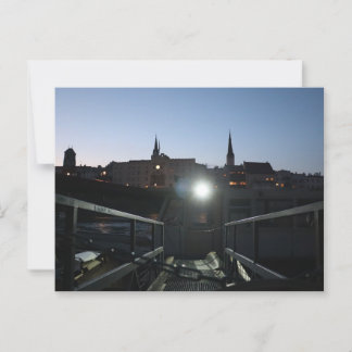 Wasserburg Altstadt med Frakt i Dusk Vykort