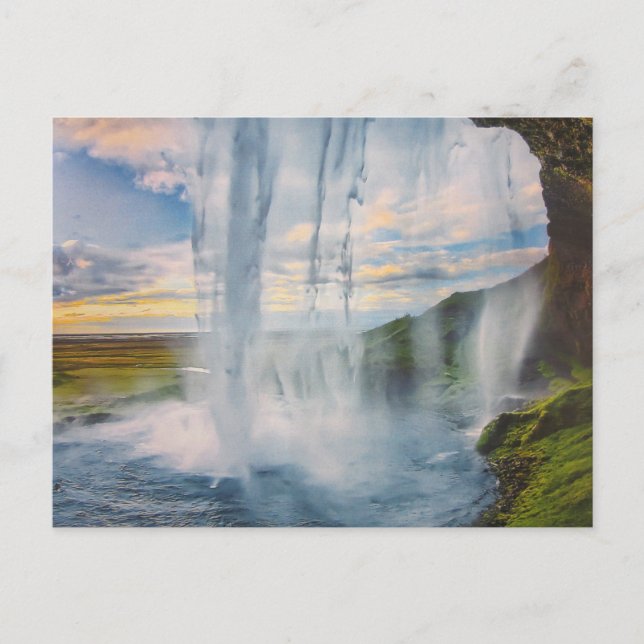Wasserfall på ön Postkarte Vykort (Framsida)