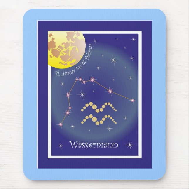 Wassermann 21. Januar bis 18. Februar Mauspad Musmatta (Framsidan)